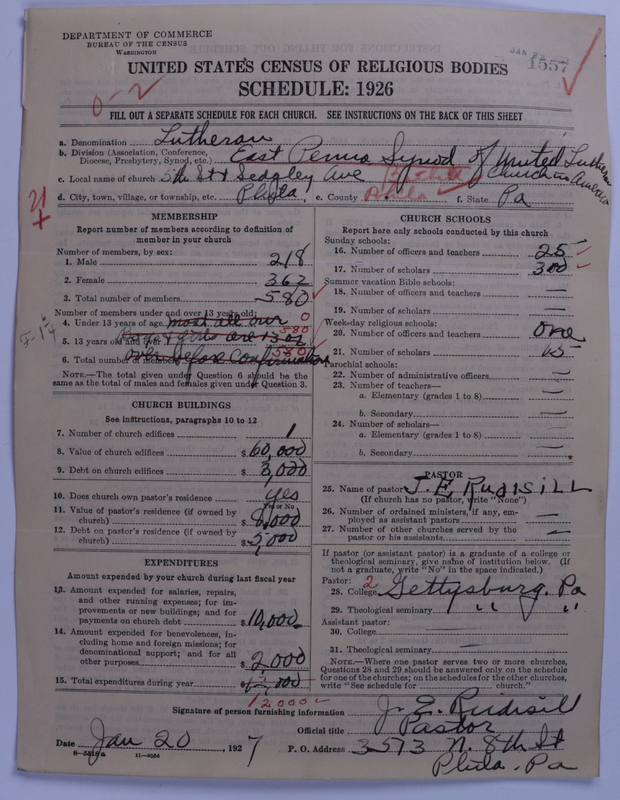 Scan of United Lutheran Church in America: 1557