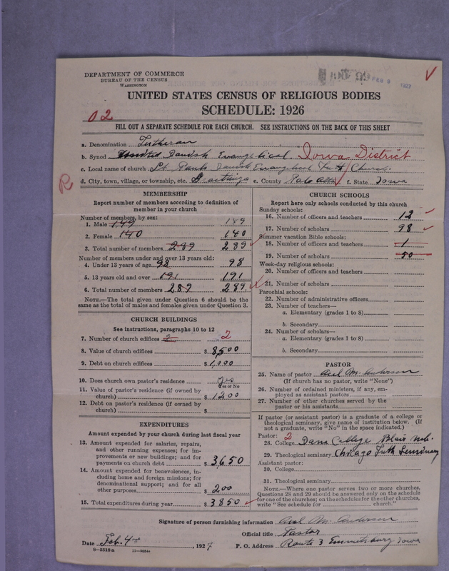 Scan of United Danish Evangelical Lutheran Church in America: 99