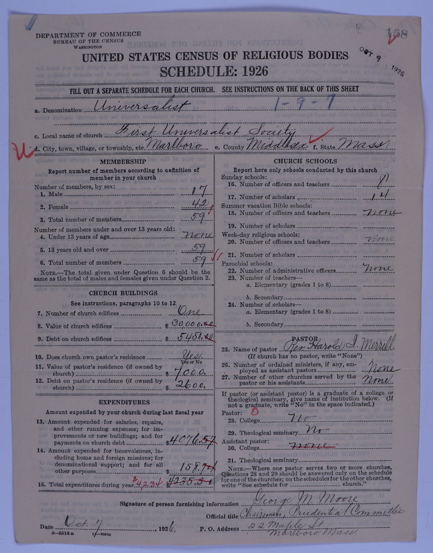 Scan of Universalist Church: 158