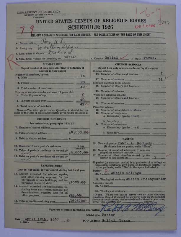 Scan of Presbyterian Church in the United States: 3217