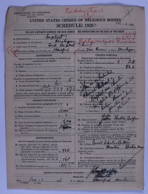 Scan of Federated Churches: