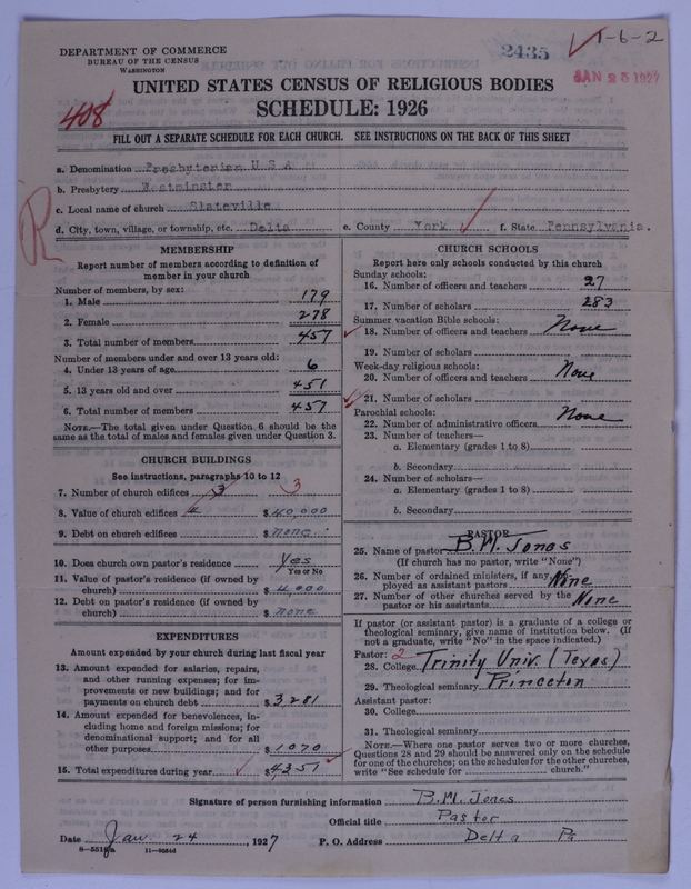 Scan of Presbyterian Church in the United States of America: 2435