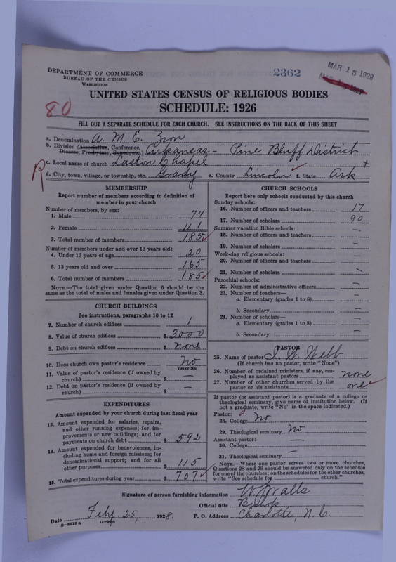 Scan of African Methodist Episcopal Zion Church: 2362