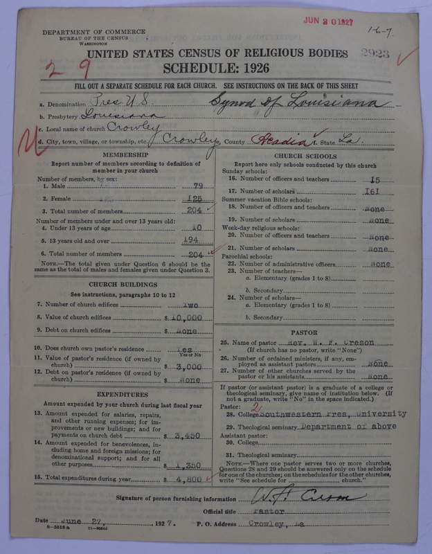 Scan of Presbyterian Church in the United States: 2923