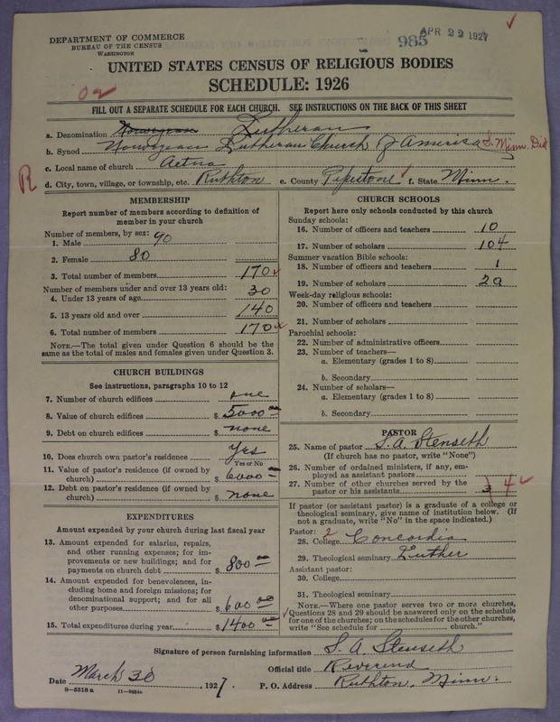 Scan of Norwegian Lutheran Church of America: 985