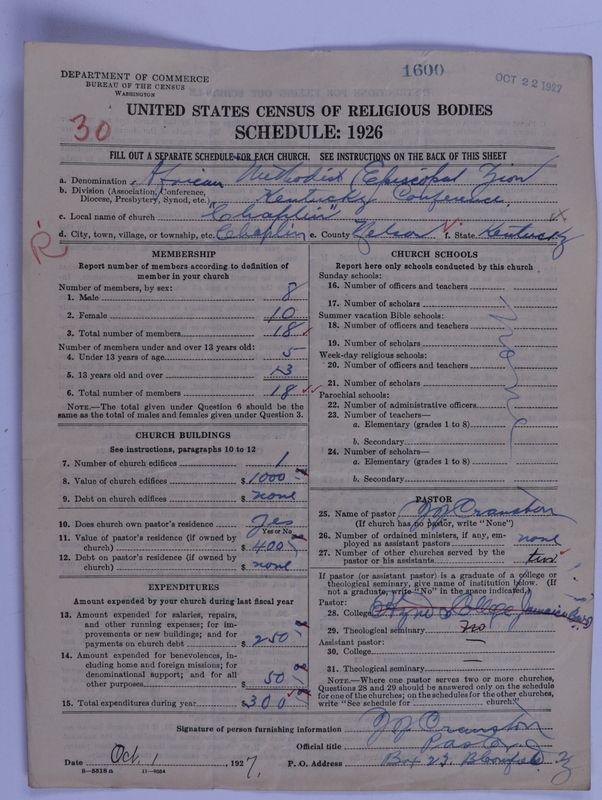 Scan of African Methodist Episcopal Zion Church: 1600
