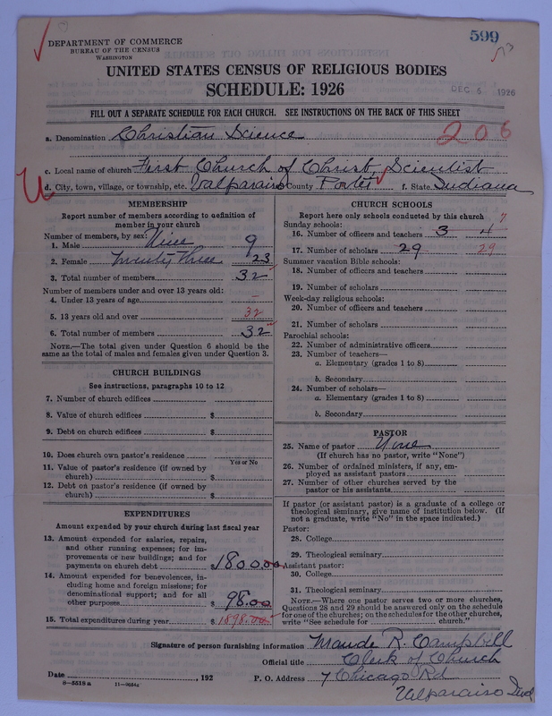 Scan of Church of Christ, Scientist: 599