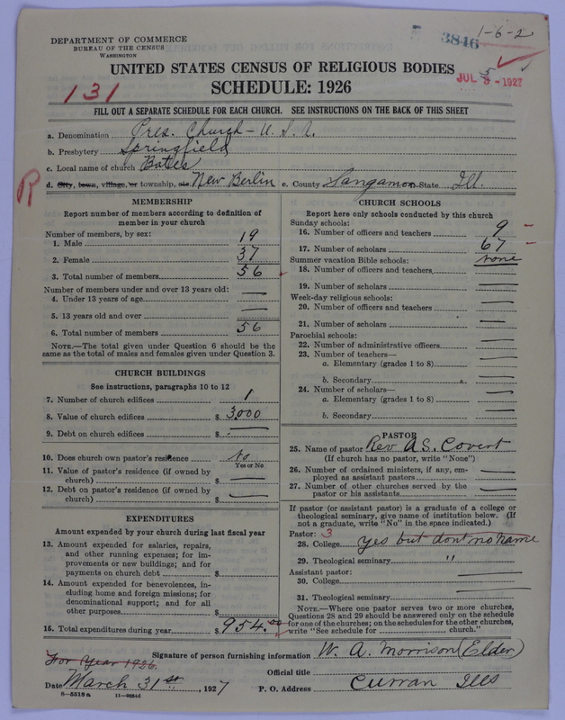 Scan of Presbyterian Church in the United States of America: 3846