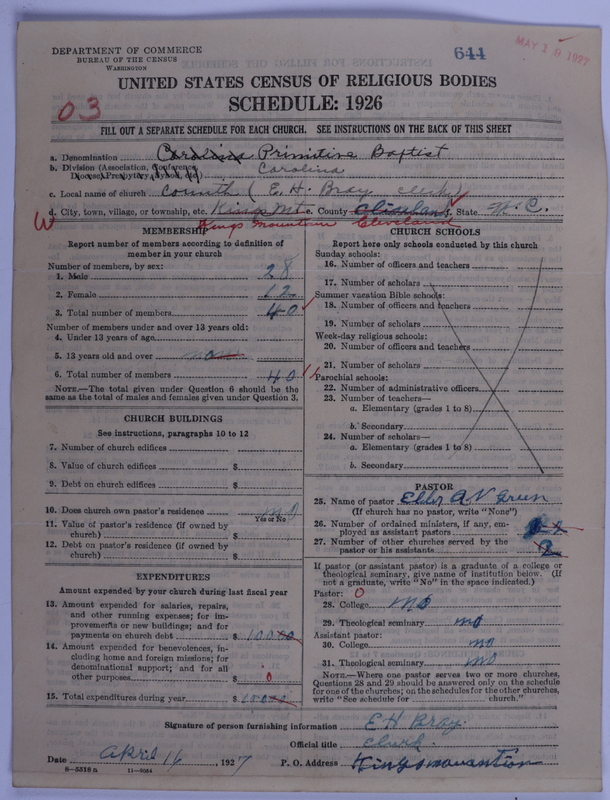 Scan of Primitive Baptists: 644