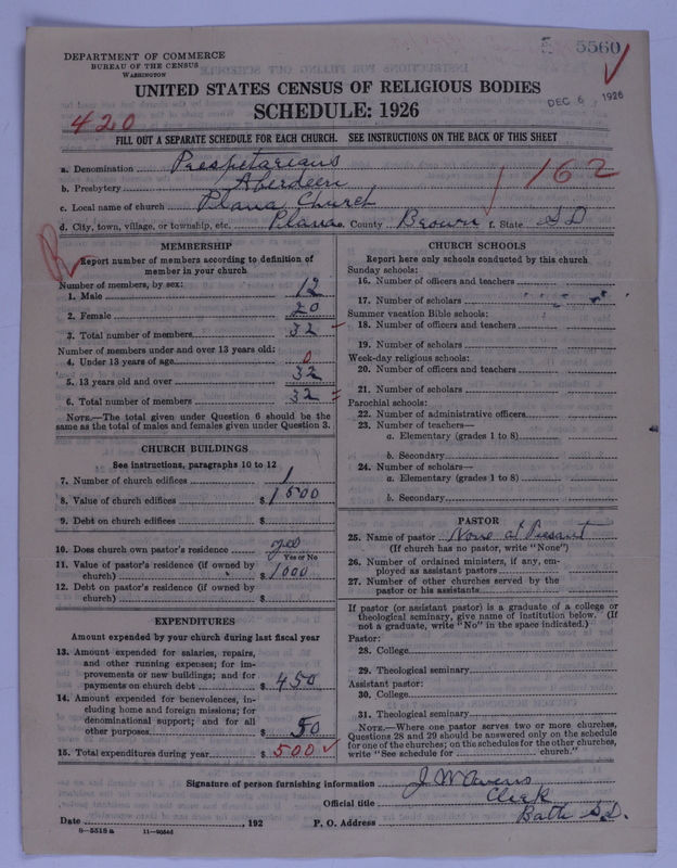 Scan of Presbyterian Church in the United States of America: 5560