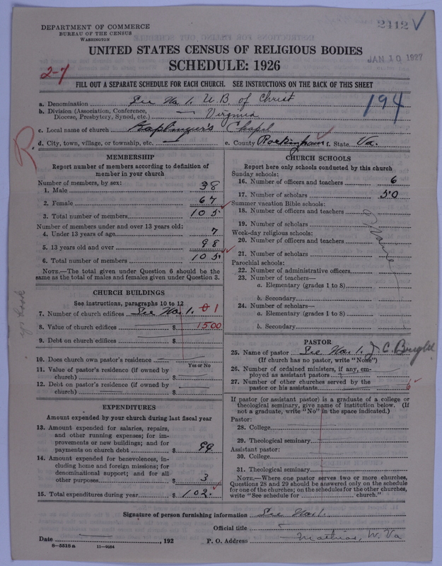 Scan of Church of the United Brethren in Christ: 2412