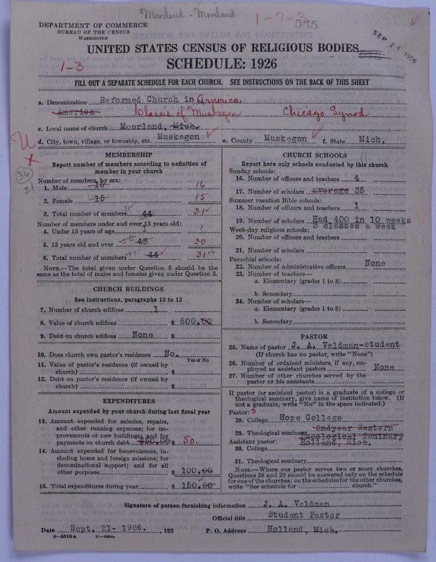 Scan of Reformed Church in America: 535