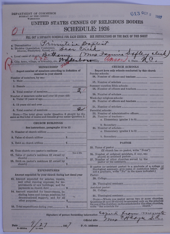 Scan of Primitive Baptists: 613