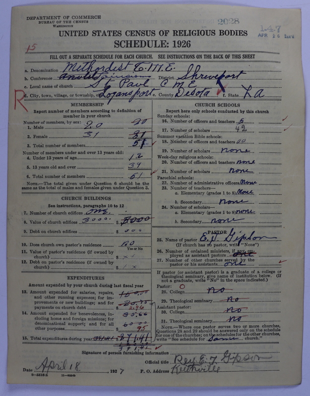 Scan of Colored Methodist Episcopal Church: 2028