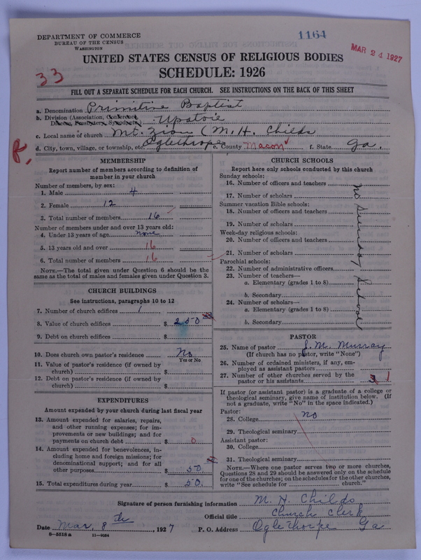 Scan of Primitive Baptists: 1164