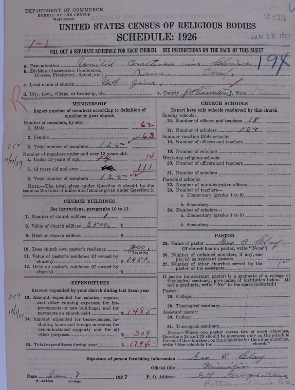 Scan of Church of the United Brethren in Christ: 2233