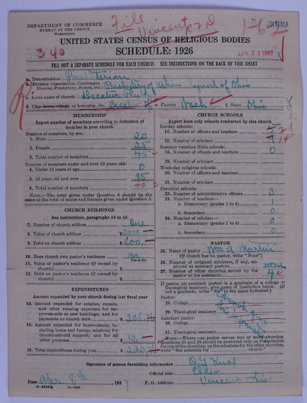 Scan of Presbyterian Church in the United States of America: 3039