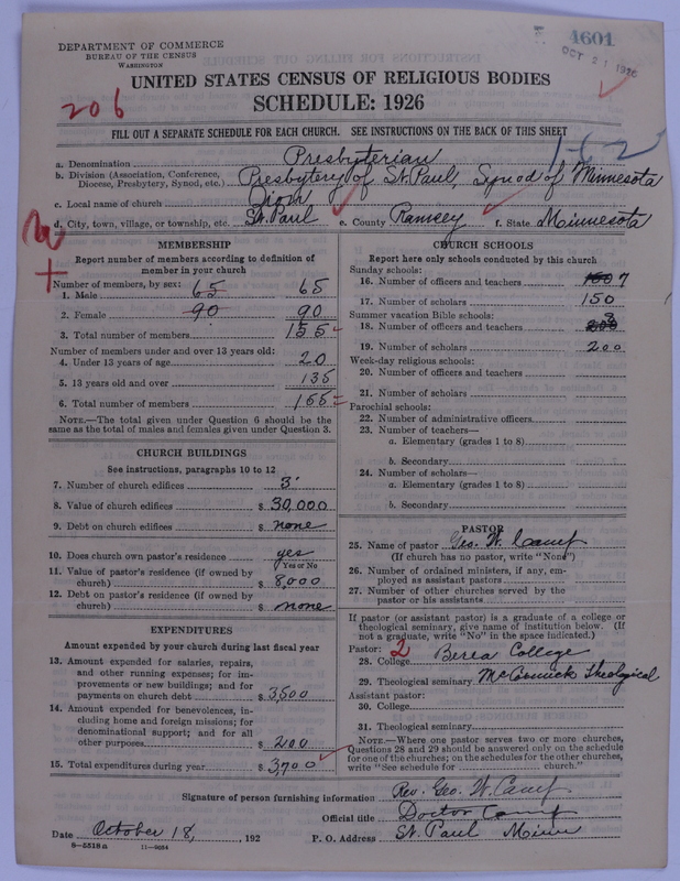 Scan of Presbyterian Church in the United States of America: 4601