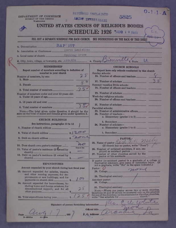 Scan of Negro Baptists: 5825