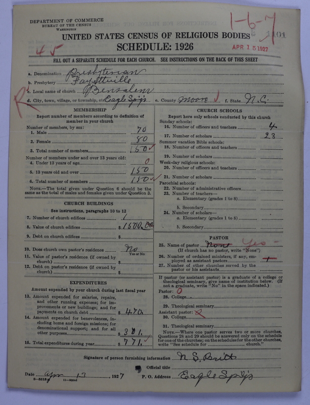 Scan of Presbyterian Church in the United States: 1101