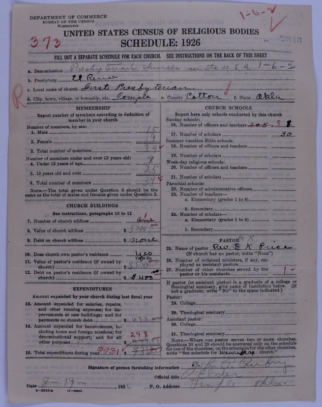 Scan of Presbyterian Church in the United States of America: 7343