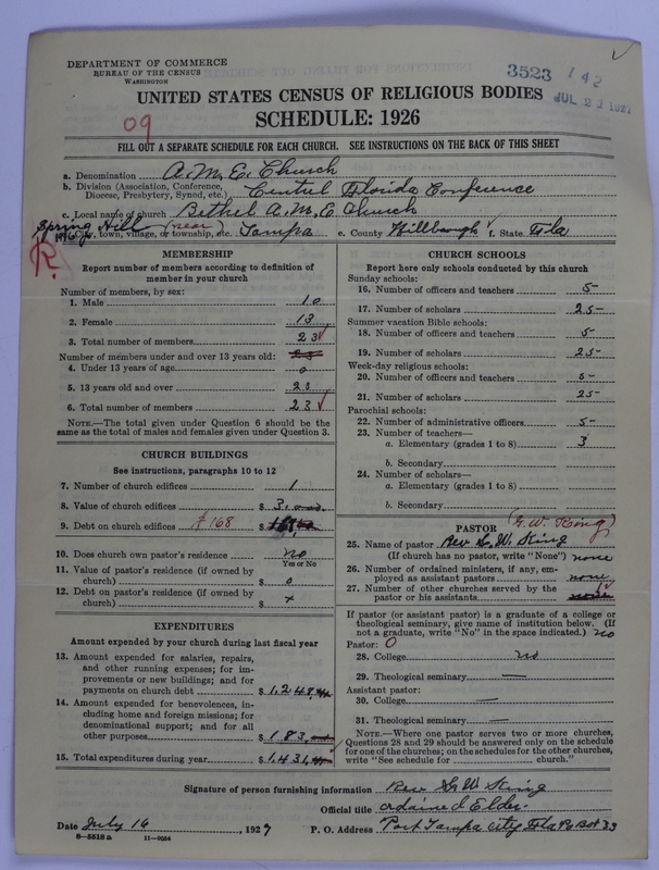 Scan of African Methodist Episcopal Church: 3523