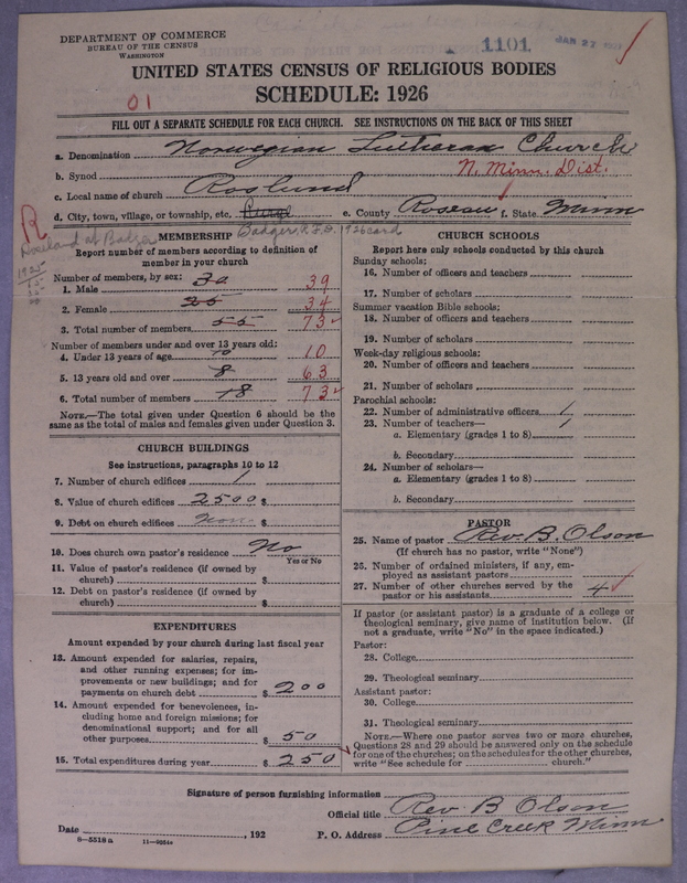 Scan of Norwegian Lutheran Church of America: 1101