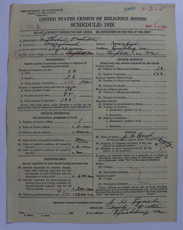 Scan of Methodist Protestant Church: 1060