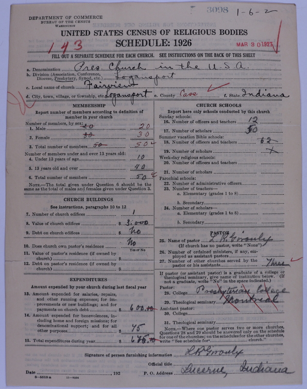Scan of Presbyterian Church in the United States of America: 3098