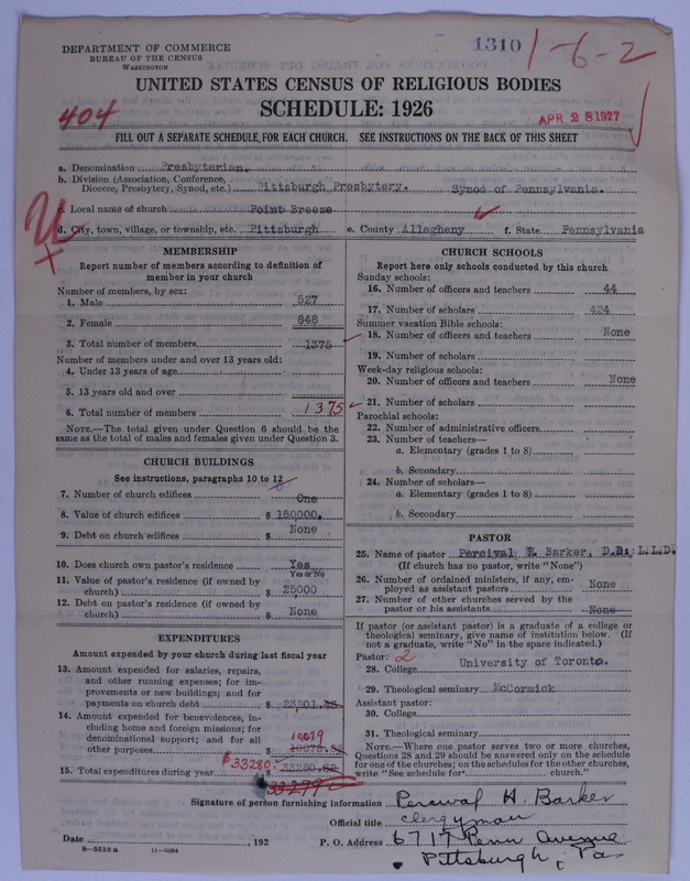 Scan of Presbyterian Church in the United States of America: 1310