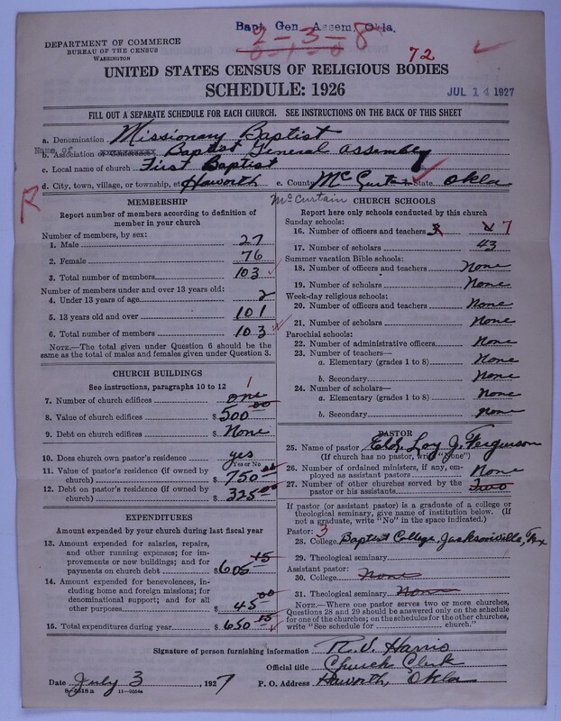 Scan of Missionary Baptist General Assembly of Oklahoma: 72