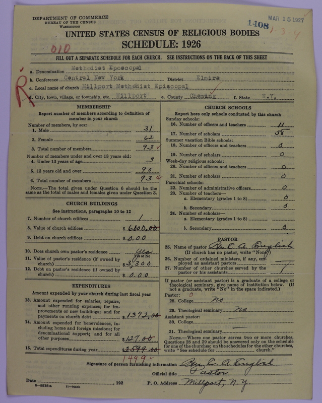 Scan of Methodist Episcopal Church: 1408