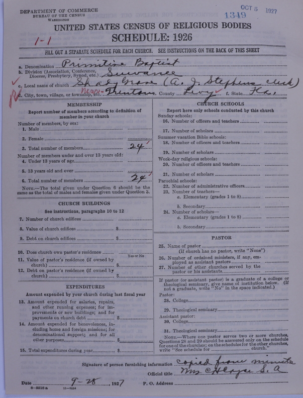 Scan of Primitive Baptists: 1349