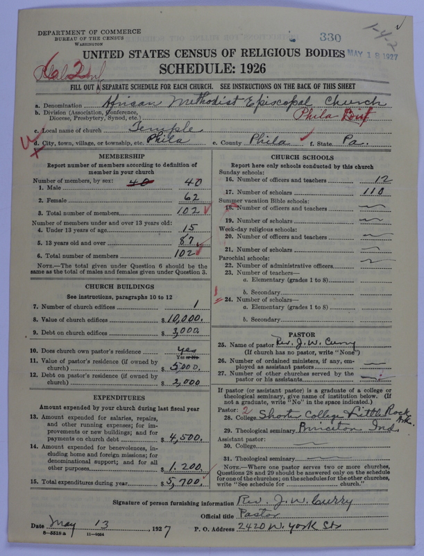 Scan of African Methodist Episcopal Church: 330