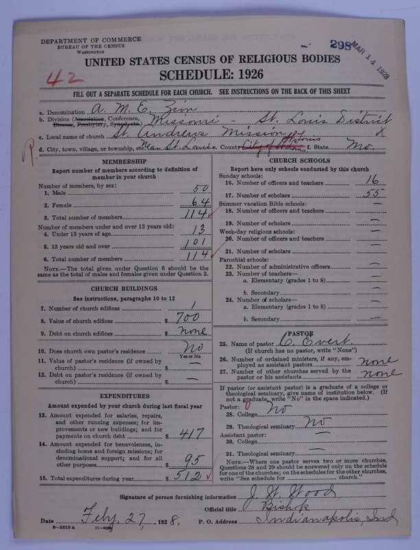 Scan of African Methodist Episcopal Zion Church: 298