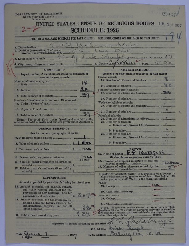 Scan of Church of the United Brethren in Christ: 2763