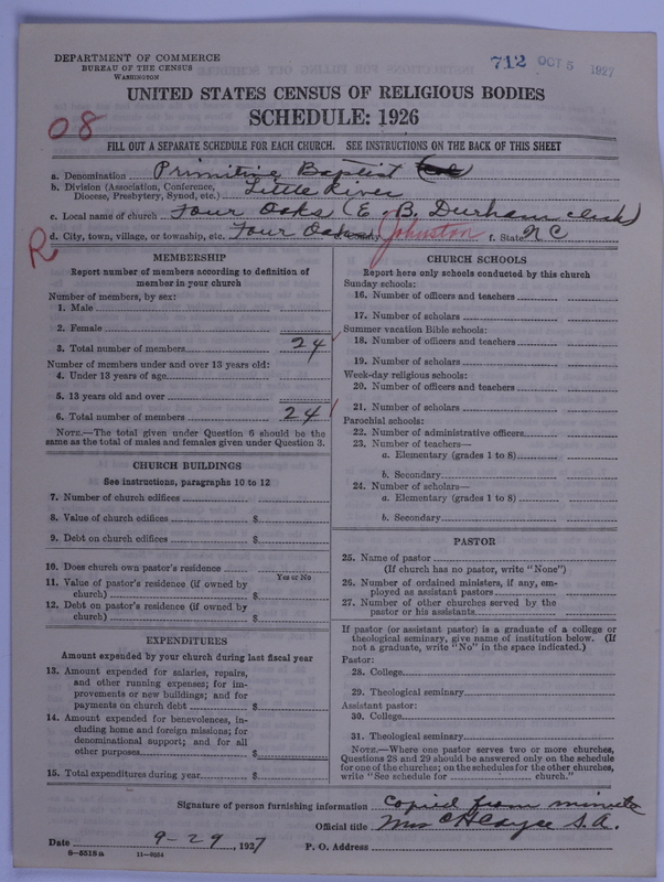 Scan of Primitive Baptists: 712