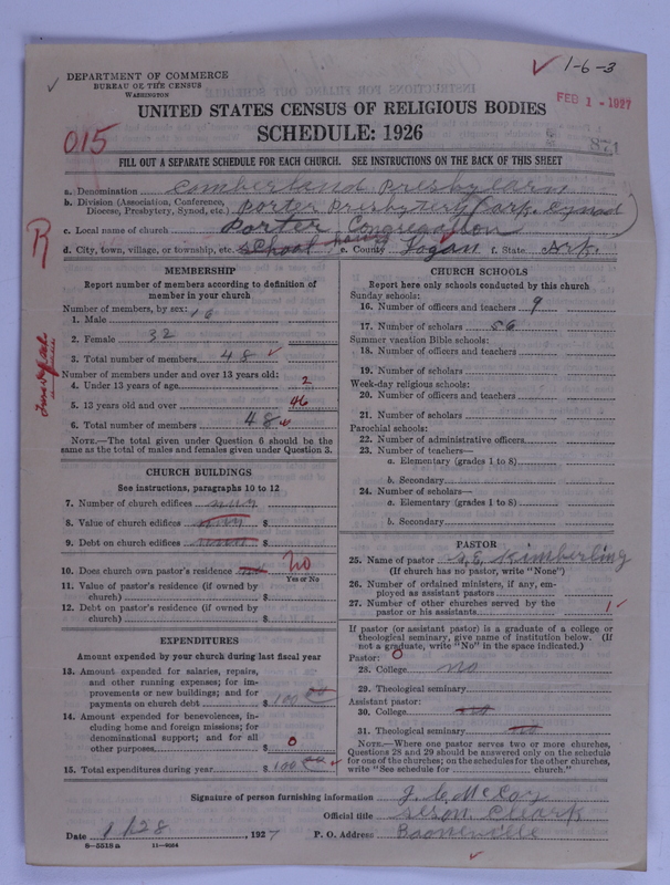 Scan of Cumberland Presbyterian Church: 871