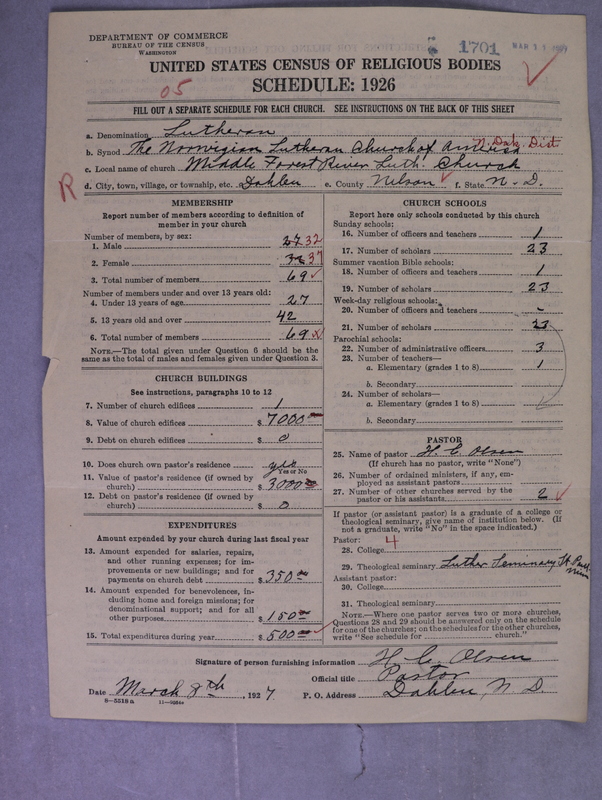 Scan of Norwegian Lutheran Church of America: 1701