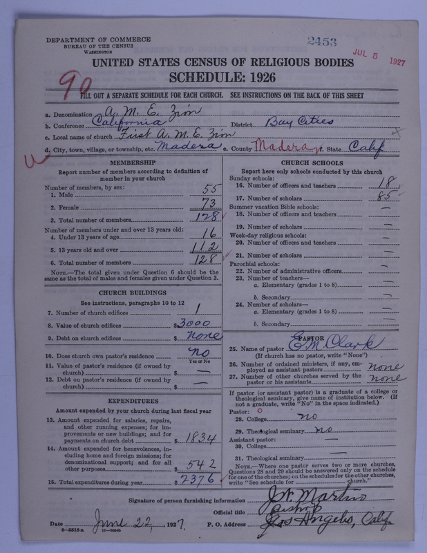 Scan of African Methodist Episcopal Zion Church: 2453