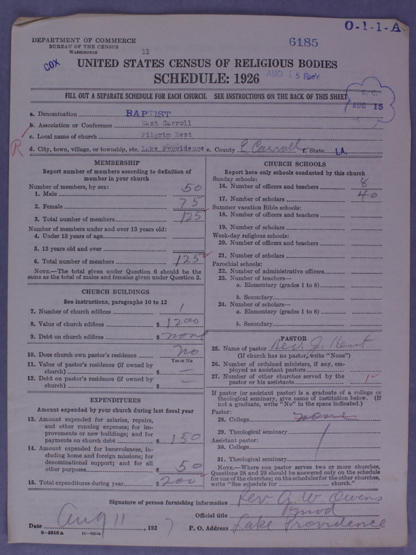 Scan of Negro Baptists: 6185