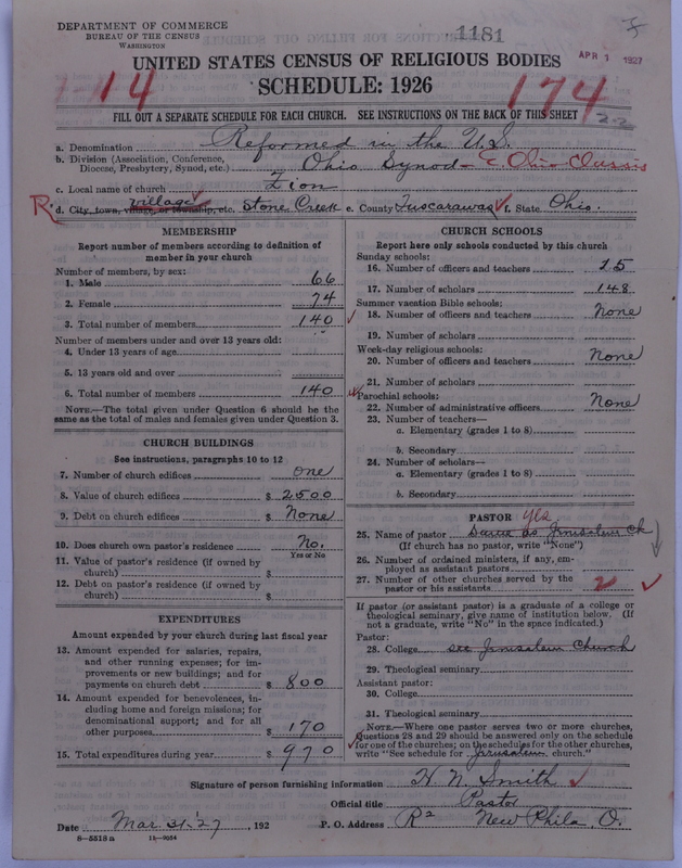 Scan of Reformed Church in the United States: 1181