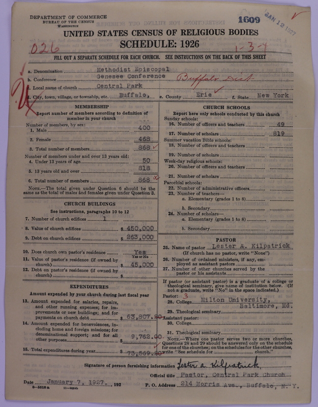 Scan of Methodist Episcopal Church: 1609