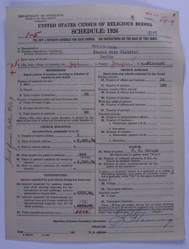 Scan of Church of the Nazarene: 494