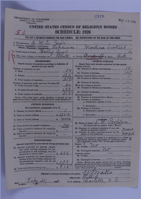Scan of African Methodist Episcopal Zion Church: 2319