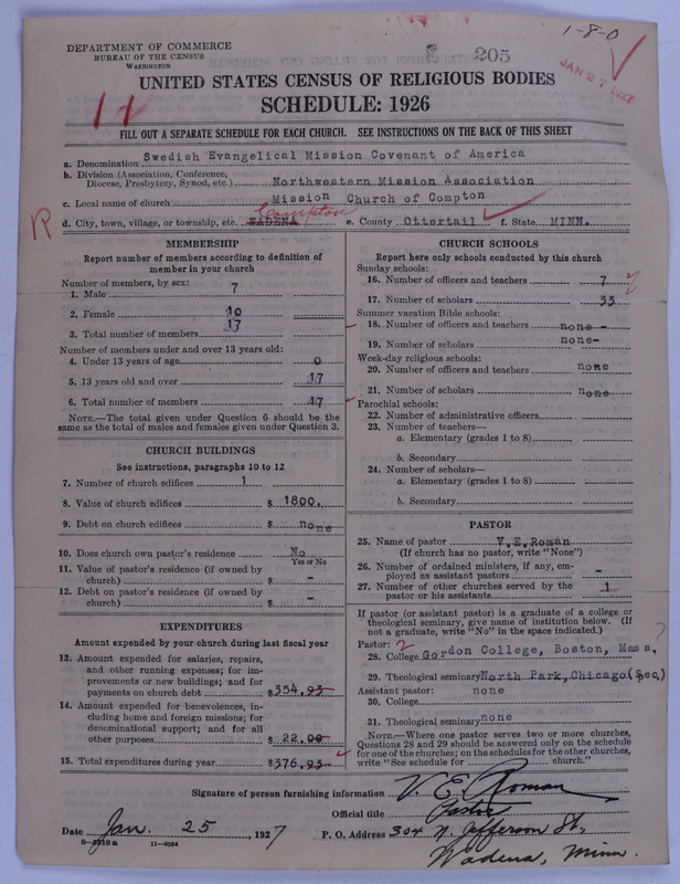 Scan of Swedish Evangelical Mission Covenant of America: 205