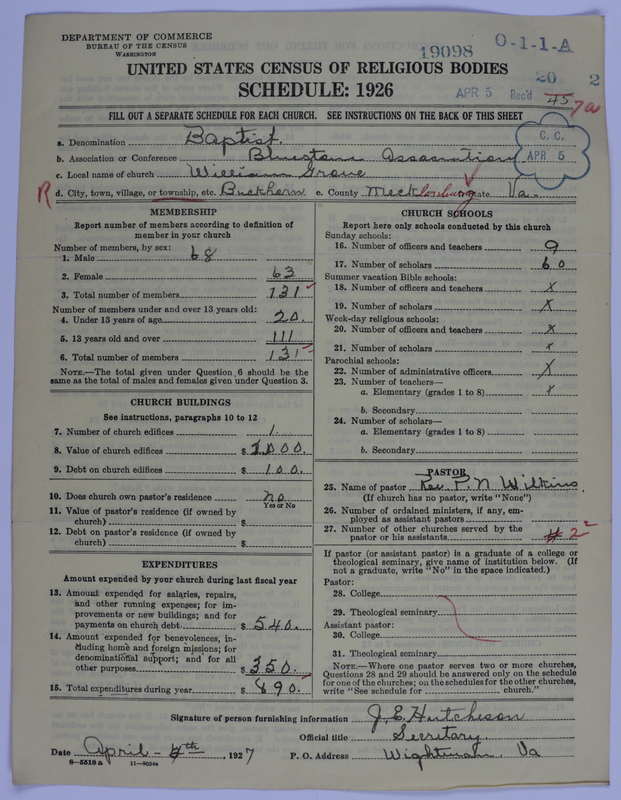 Scan of Negro Baptists: 19098