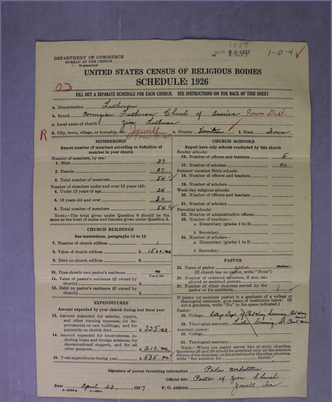 Scan of Norwegian Lutheran Church of America: 1259