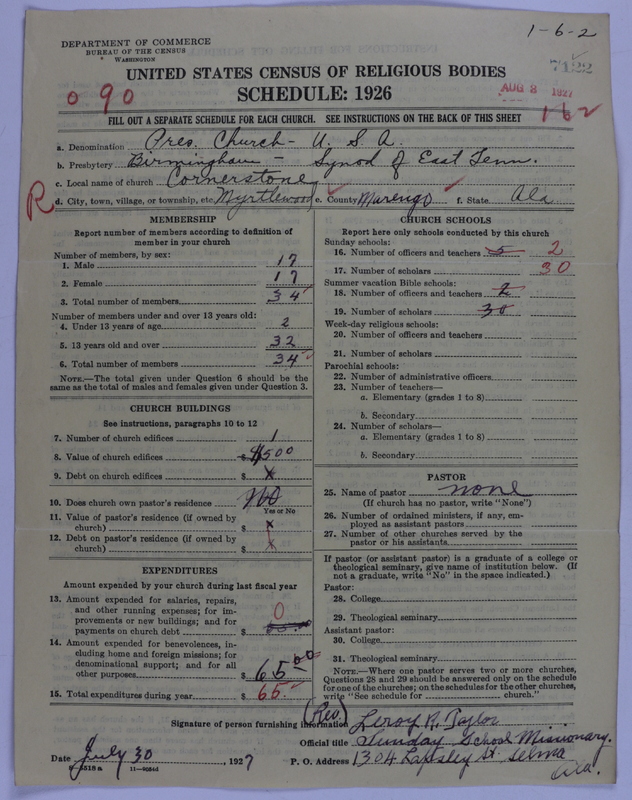 Scan of Presbyterian Church in the United States of America: 7122