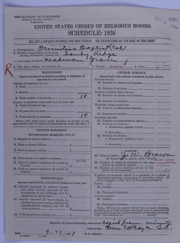 Scan of Colored Primitive Baptists: 100
